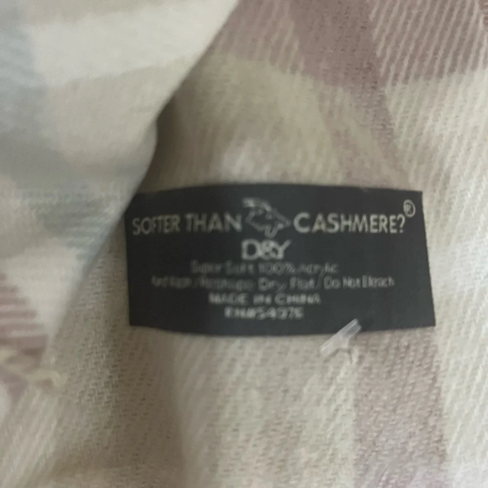 Softer Than Cashmere? D&Y Pink Cream Striped Scarf